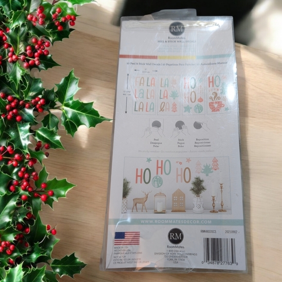 Fa La La La La Peel And Stick Wall Decals, New - Picture 6 of 7